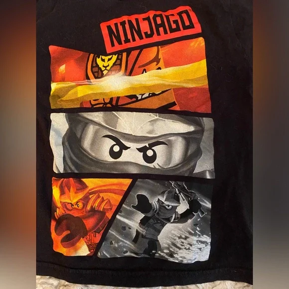Lego Ninjago black T Shirt Kids Size 4 - Picture 2 of 3